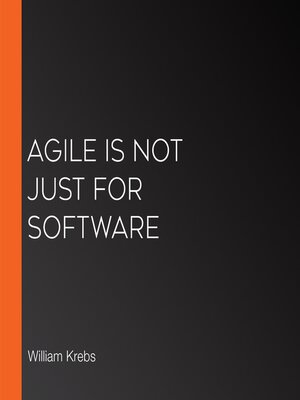 cover image of Agile is NOT Just for Software